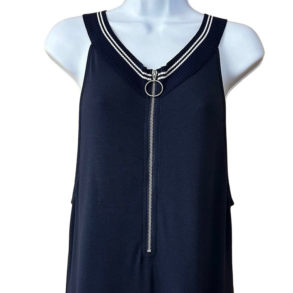 EUC, Venus Women’s Sz Lg Full Length 1/4 Zip Up Romper w/2 Deep Pockets, V569